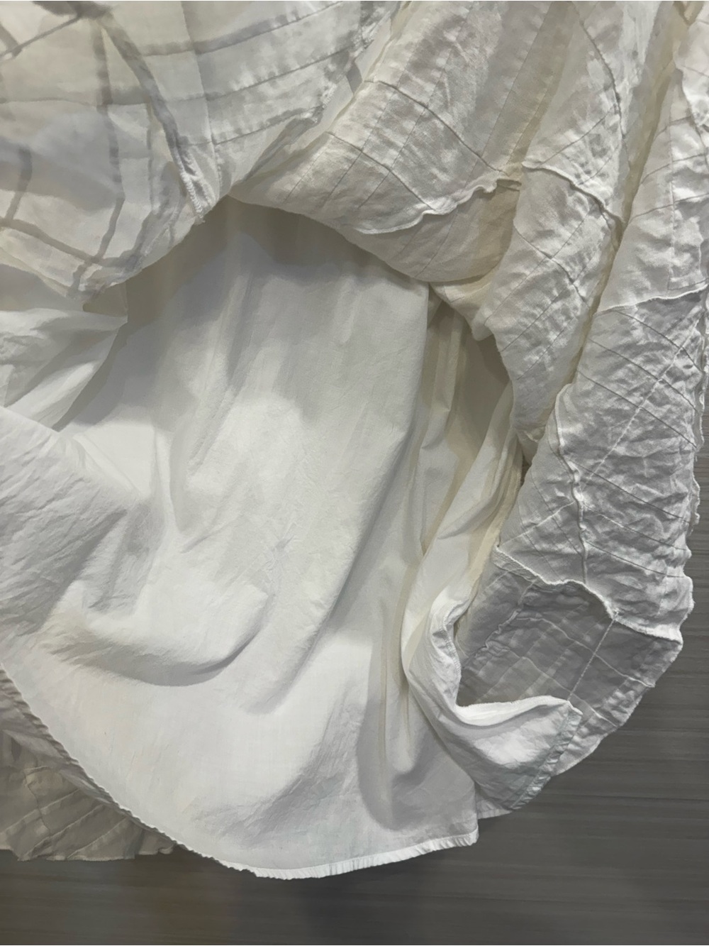 J. Jill White Cotton Tiered A-Line Maxi Skirt size Medium - Picture 6 of 6